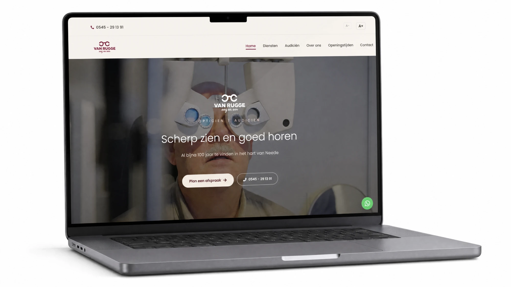 Van Rugge Optiek: Website